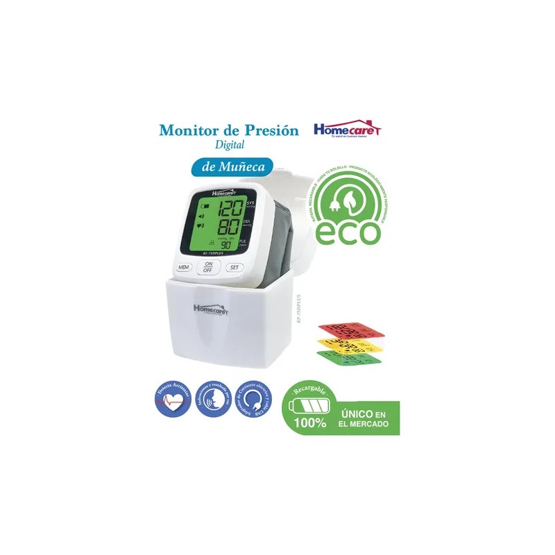 Monitor Presin Arterial Kf-75dplus Homecare Batera Recarg Blanco