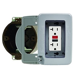 Intermatic WP7003G Single-Gang Weatherproof Cover, Gray - Expandable Low-Profile Design, Easy Installation - Extra-Duty Protection for Outdoor Electrical Installations