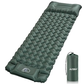 JATEKA Self-Inflating Sleeping Mat, Ultralight, Camping Sleeping Mat with Cushion & Foot Pump, Compact Lightweight Sleeping Mat for Camping, Backpacking, Hiking, Travel, Tent