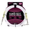 Ernie Ball Instrument Cable, Straight/Angle, 10ft, White (P06049)
