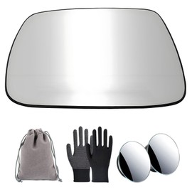 Driver Side Mirror Replacement for 2005 2006 2007 2008 2009 2010 Jeep Grand Cherokee Mirrors Glass Convex, Backing Plate Power Left Side Rear View Mirror Glass with Heated (5142875AA)