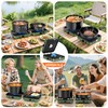 Propane 2-Burner Foldable Camping Stove with Carry Bag, Portable Propane