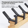 UOCO Coat Hook Rail Wall Mounted Coat Rack-5 Double Hook,