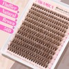 Yawamica Brown Lash Clusters Kit Fluffy Lash Extension Kit 10-16mm