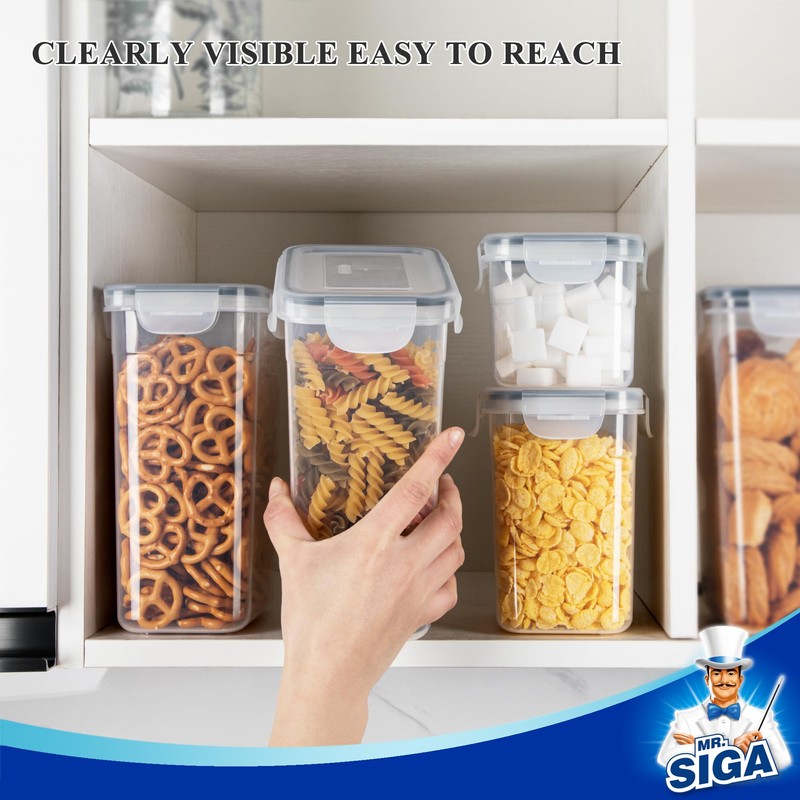 MR.SIGA 12 Pack Airtight Food Storage Container Set, BPA Free