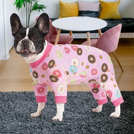 Dog Surgery Recovery Suit, Dog Onesie for Surgery Female Male Dogs, Dogs Pajamas Long Sleeve, Small Dogs Onesie, Abdominal Wound Bandages Surgical Suit, Cat Recovery Suit for Shedding Skin Disease