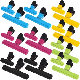 20 Pcs Chip Clips, Food Bag Clips with Strong Spring Closure - Large & Small Plastic Bag Sealing Clips in 5 Colors - Air-Tight Storage Clips with Anti-Slip Grip for Food Storage