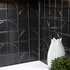 FASÄDE Crescent Decorative Vinyl Backsplash Panel in Brushed Onyx (5