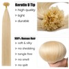 Elailite Bondings Real Hair Extensions, Keratin, 35 cm, 50 g,