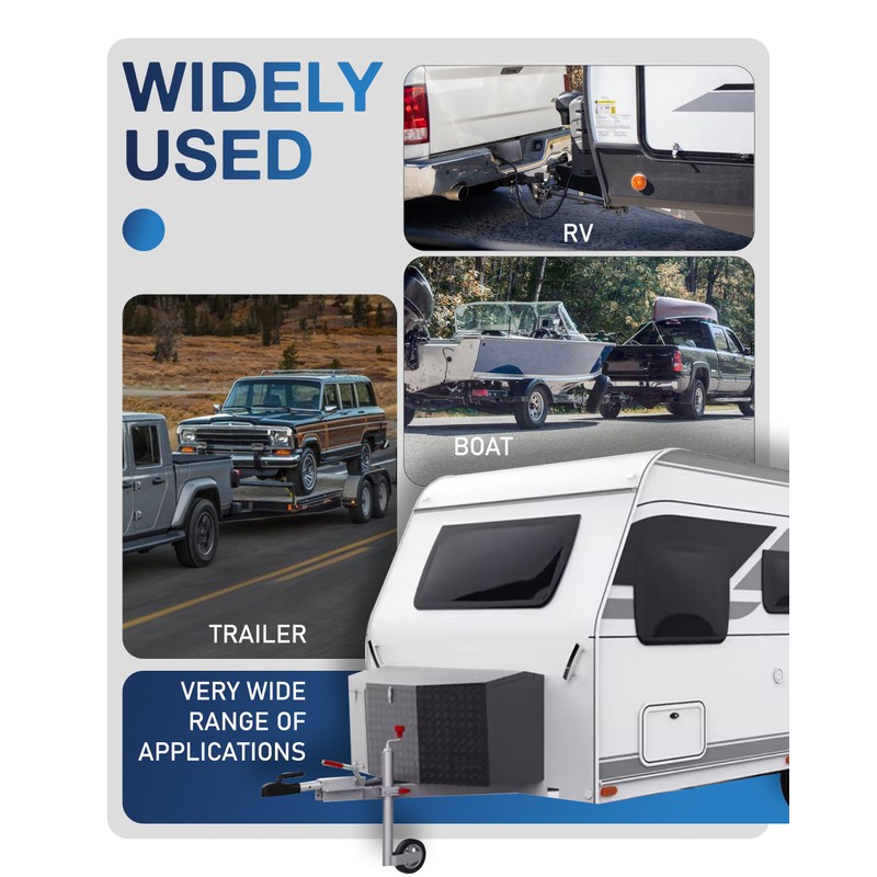 TOPICK Heavy-Duty Trailer Hitch Lock Set, Includes Coupler Ball Lock,