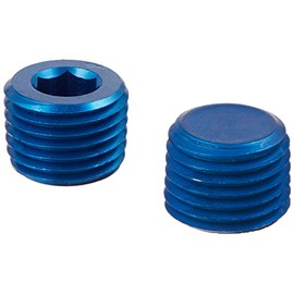 Aeroquip Fitting, Plug, 1/4 in NPT, Allen Head, Aluminum, Blue Anodized, Pair