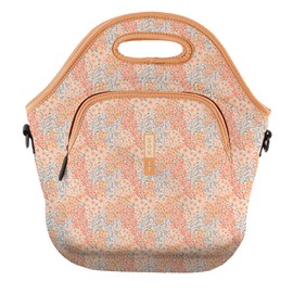 Sok It Lunch Tote Zippered Bag Insulated Neoprene Caddy (Dainty Florals, Large Neoprene Lunch Tote)