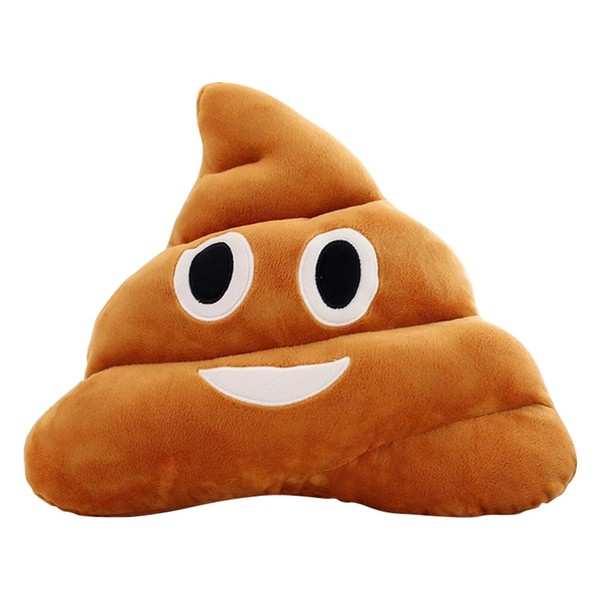 SGZIOO 32 x 32 cm Poop Plush Pillow, Round Triangle