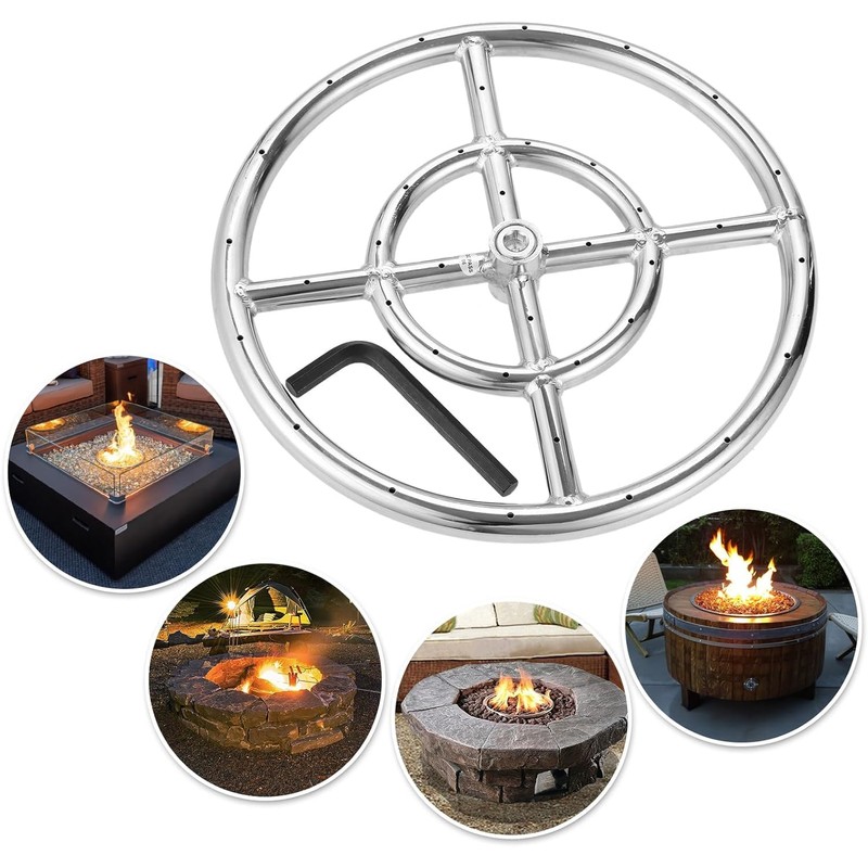Duheri 12-inch LP Propane Gas Fire Pit Burner Ring Installation