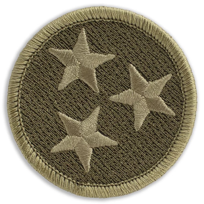 Patchtown OD Green Tennessee Tristar Subdued Patch - 2" Round