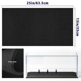 UNIFAMILY Aquarium Leveling Mat, 20 Gallon Fish Tank Mat for Shock Absorbing, 25x13IN Waterproof Compressible Neoprene Mat, Heavy Weight Support Fish Tank Cushions Nonslip Aquarium Bottom Pad