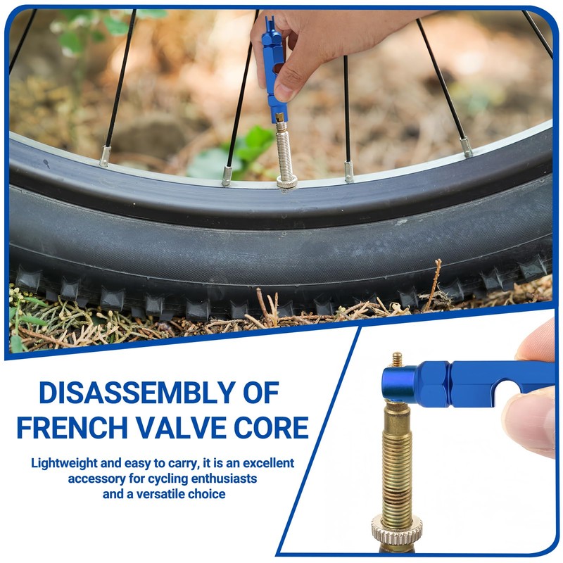 pawpoem Valve Core Remover Tool Kit Bike, Aluminum Alloy Bicycle