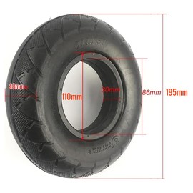 CATAZER 200X50 Solid Tire inflation-free Electric Scooter Tire Compatible with Razor E100, E150, E200, Power Core E100, Dune Buggy, EPunk, Crazy Cart, PowerRider 360, ESpark