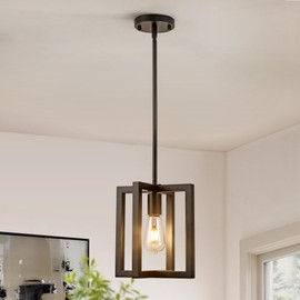 Klgxnrd Small Modern Farmhouse Black Pendant Lights Kitchen Island, Adjustable Hanging Metal Industrial Chandelier Ceiling Light Fixture for Hallway Entryway Bedroom Dining Room