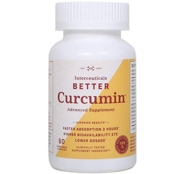 Interceuticals Better Curcumin - Theracurmin Curcumin 90 mg - 27X Bioavailable Turmeric* - High Absorption, Low Dose (1 Bottle)