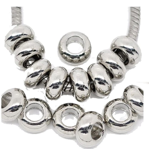 Ten (10) Charm Spacer for European Style Bracelet For Snake
