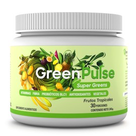 GreenPulse Performance Super Greens | Jugo Verde en Polvo Sin Azúcar con Probióticos y Fibra | 30 Porciones