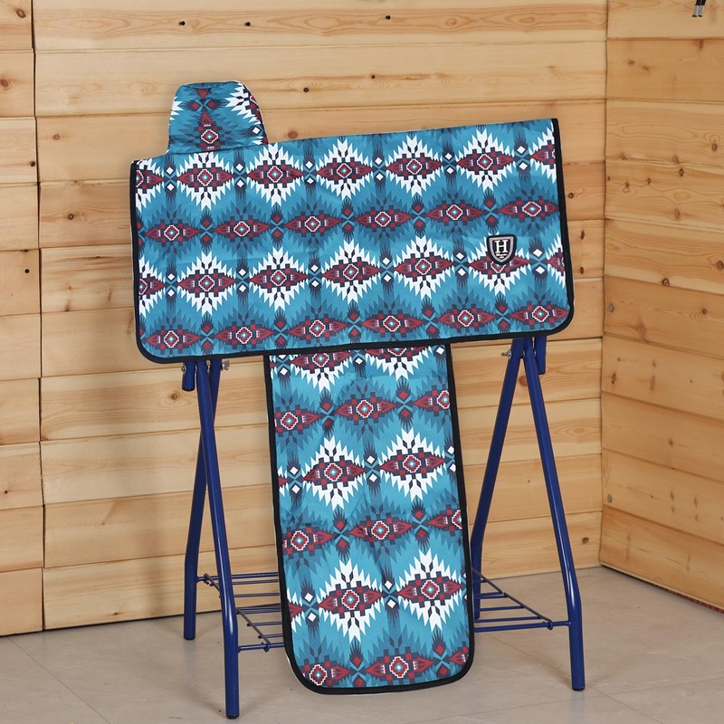 Harrison Howard Sturdy Waterproof Western Saddle Cover with Stylish Prints