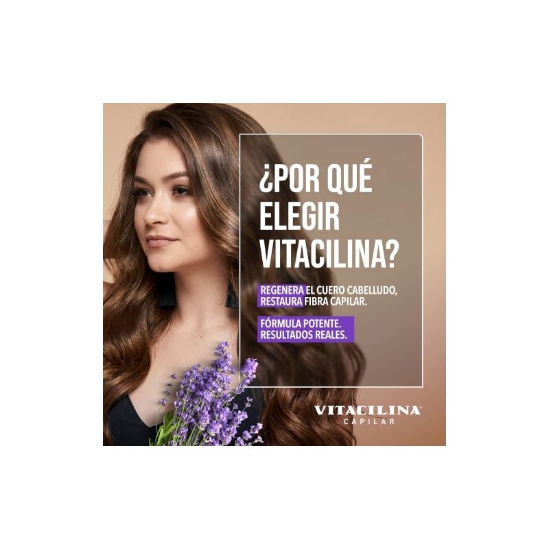Vitacilina Shampoo Reparador, Botella de 400ml.