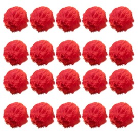 MIUPOO Craft Pom Pom Balls,Large Pink Poms Costume Accessory, Pom pom Balls for Arts and DIY Creative Crafts Decorations,Red,3 Inches,20 Pieces.