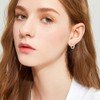 CiNily 14K Rose Gold Plated Pink Small Hoop Earrings for