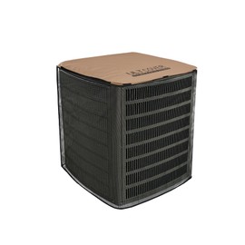 ULTCOVER 2 in 1 Full Mesh with Waterproof Fabric Top Air Conditioner Defender Cover 30W x 30D x 32H inch for Outside AC Units All Seasons Use
