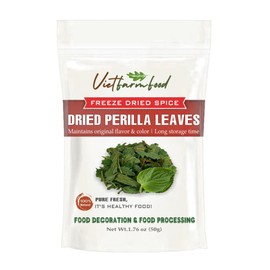 DRIED PERILLA LEAVES 2.47 Oz (70g) VIETFARMFOOD: Freeze-dried spices extract pure natural flavor. Convenient packaging, long-term preservation. Used for cooking, baking, salads, soups, sauces.
