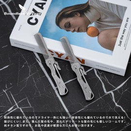 Boundless Voyage Ti9011O Titanium Folding Comb for Men and Men Portable Hair Beard Barber Compact Pocket Comb Comb Comb Hair Comb Female