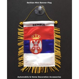 Serbia Flags for Car & Home Banner Automobile small window Serbian flag