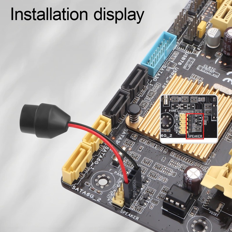 ELFJMZP PC Motherboard Internal Speaker, Desktop Computer Case Buzzer for