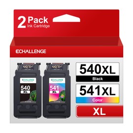 ECHALLENGE PG-540 XL CL-541 XL Compatible with Canon Printer Cartridges 540 541 XL Multipack Cartridges for Pixma TS5150 MG3650 MG3600 MG4250 MX475 MX375 MX535 MG3150 MG3500 (1 Black, 1 Colour)