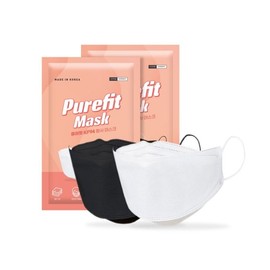New Stock / Bulk Arrival / Price Cut - Made in Korea PureFit KF94 Mask Large White Black 50 Pcs White