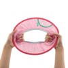 Baby Kids Waterproof Fabric Elastic Hair Shower Cap Pink