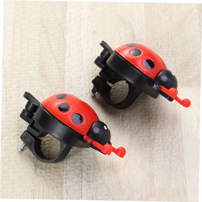 BESPORTBLE Bike Horn Ladybug Bells Handlebar Ring Round Wind and