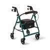 Medline Aluminum Rollator Walker with Seat, Folding Mobility Rolling Walker