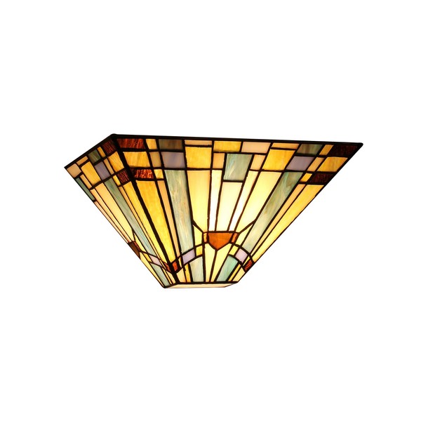 Chloe Lighting CH33293MS12-WS1 Kinsey, Tiffany-Style Mission 1-Light Wall Sconce, 12-Inch
