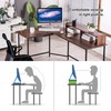 ivinta L-Shaped Computer Office Desk, Modern Gaming Corner Desk with