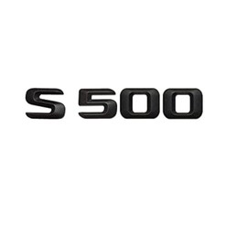 Matte Black Trunk Letters Badge Emblems for Benz S500 Emblem Sticker