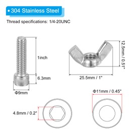 PATIKIL 1" Bat Pins, 10 Sets 304 Stainless Steel Pottery Pins Fits Any Standard Throwing Wheel Head Ceramic Bat, Pottery System Replacement Pins Tool for Pottery Construction Furniture