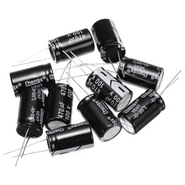 uxcell Electrolytic Capacitor Aluminum Radial High Frequency 470UF 100V 105 Celsius Life 3000H 16 x 25mm High Ripple Current,Low Impedance 10pcs