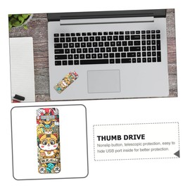 SEWACC 32gb USB Flash Drive with Creative Tiger Design and Buckle Portable u Disk for Data Storage and Transfer for Music Movies Photos and More