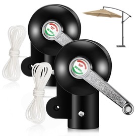 Qinyoung 2 Pcs Patio Umbrella Accessories Outdoor Umbrella Replacement Parts Heavy Duty Holder Umbrella Crank Replacement for Parasol Picnic Patio Courtyard Balcony Crank Handle