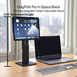 MagFlött Pro - Height Adjustable Magnetic Stand - Size: 11" / 10.9", Color: Space Gray
