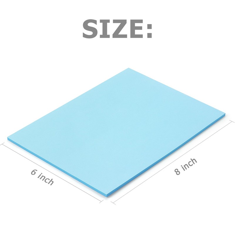 Sticky Notes 8x6 inch Bright Colors Self-Stick Pads 8 Pads/Pack