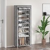 Calmootey 9 Tier Shoe Rack Organizer,Portable Shoe Shelf with Nonwoven